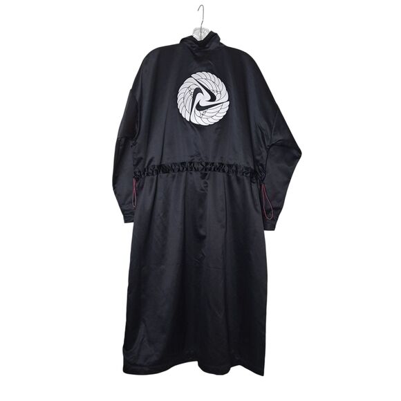 Nike Long Icon Clash Jacket Adult Med Black CU5974-010 Swoosh Logo Graphic Satin - Picture 2 of 16